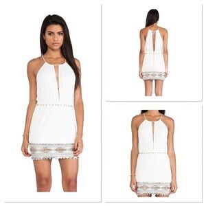 Blessed are the meek beaded size four white dress